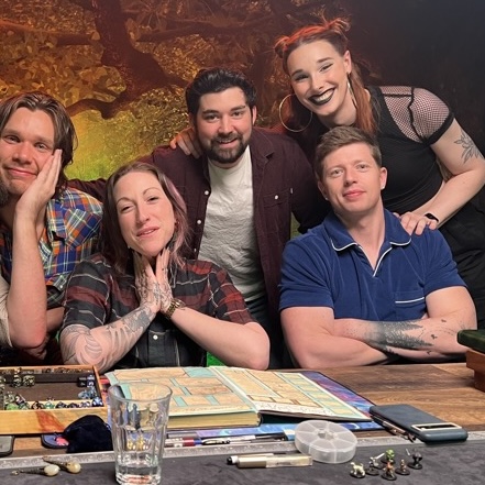 The BlackwaterDnD cast at the table